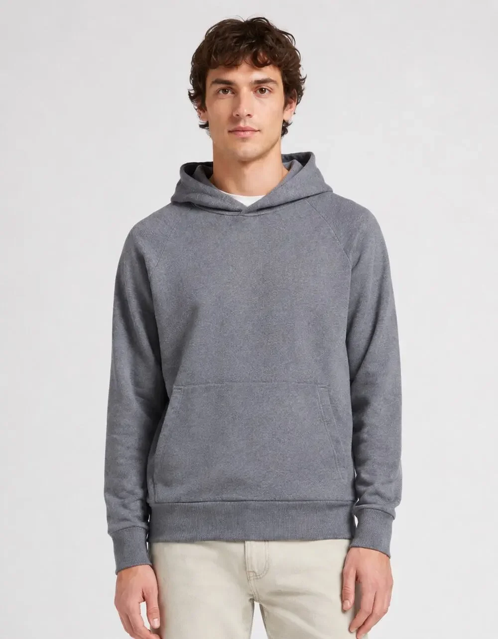 Everlane The Track Organic Cotton Hoodie Pullover Mens Small Heather Grey New